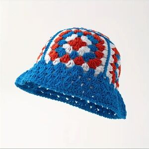 Red/White/Blue Crochet Bucket Hat